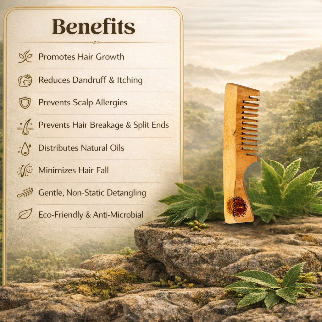 Satvakeshi Ayurvedic Neem Wood Comb